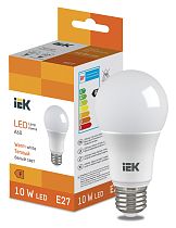 Лампа LED груша Bulb A60 950lm 3000K E27  IEK