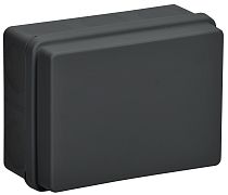 Коробка распаячная двухкомпонентная КМ42441 для открытой проводки безгалогенная (HF) 150х110х70мм IP67 10 вводов черная  IEK