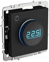 BRITE Термостат электронный с индикацией ТС10-1-БрЧ черный  IEK