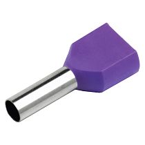 Наконечник-гильза General НШВИ(2) GNGI-E2-2x2,5-10-50 Фиолетовый, 50 штук