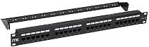 ITK 1U патч-панель кат. 5Е UTP 24 порта (Dual) с каб. орг-м IEK