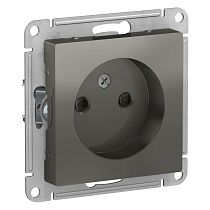 AtlasDesign Сталь Розетка без заземления со шторками, 16А Systeme Electric (Schneider Electric)