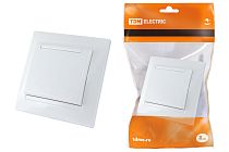 Розетка 2П+З 16А 250В IP44 с защ. шт. с крышкой белая "Лама"  TDM