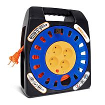 Удлинитель в закрытом корпусе У16-012 термо ПВС 2*1 4 гнезда с защитной крышкой, с защитными шторками 20м UNIVERSAL