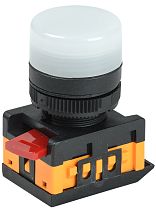 Лампа AL-22TE сигнальная d22мм белый неон/240В цилиндр  IEK