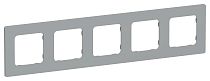 FLITE Рамка 5-местная РУ-5-К-ФлС серый IEK