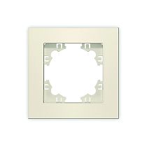 Рамка одноместная горизонтальная UNIVERSAL серия "Афина" слоновая кость (ivory) (еврослот)