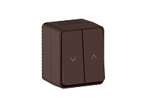 AtlasDesign PROFI IP54 2-клавишный ВЫКЛЮЧАТЕЛЬ ДЛЯ ЖАЛЮЗИ, 2хсх.4, КОРИЧНЕВЫЙ Systeme Electric (Schneider Electric)