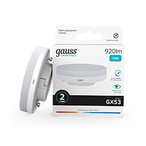 Лампа светодиодная Gauss Elementary GX53 13Вт 920lm 4100K Лампа светодиодная Gauss Elementary GX53 13Вт 920lm 4100K