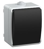 Выключатель одноклавишный ОП Форс 10А IP54 ВС20-1-0-ФСр 250В серая  IEK