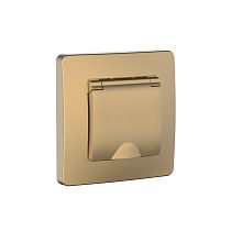 Blanca скрытая установка Титан Розетка с заземляющим контактом, IP44, со шторками, с крышкой, 16А, 250В Systeme Electric (Schneider Electric)