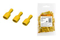 Разъем плоский полностью изолированный РППИ-М 5,5-250 желтый (мама) (50 шт)  TDM