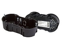 Коробка установочная СП 2-х местная, 141х70х45мм, саморезы, IP20, инд. штрихкод,  TDM