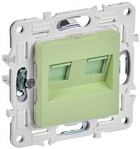SKANDY Розетка компьютерная двойная RJ45 кат.5E SK-K03G мятный IEK SKANDY Розетка компьютерная двойная RJ45 кат.5E SK-K03G мятный IEK