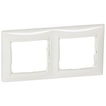 Рамка двухпостовая горизонтальная белая Valena DIY Legrand Рамка двухпостовая горизонтальная белая Valena DIY Legrand