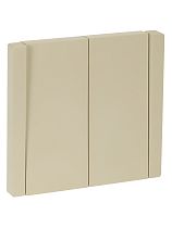 FORTE&PIANO Выключатель 2-клавишный проходной 10А FP407 ваниль IEK