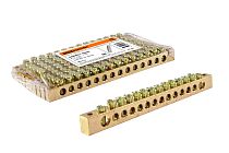 Шина "N" нулевая 8x12мм 14/2 (14 групп/крепеж по краям)  TDM