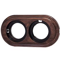 Рамка двухпостовая,серия Лизетта,пластик, цвет Медный Bironi