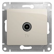 Glossa Молочный Розетка TV проходная 4DB Systeme Electric (Schneider Electric)