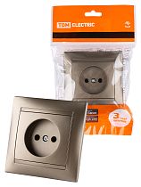 Розетка 2П 10А 250В бронза "Лама"  TDM