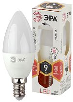 Лампа светодиодная ЭРА STD LED B35-9W-827-E14 свеча теплый белый свет