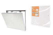 Люк под плитку, алюминиевый, съемный, нажимной, ограничитель-цепочка, 500х400,  TDM