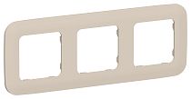 FLITE Рамка 3-местная РУ-3-А-ФлЛ льняной IEK
