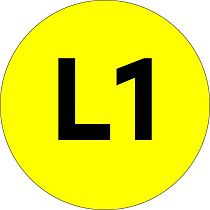 Наклейка "L1" d=20мм EKF PROxima Наклейка "L1" d=20мм EKF PROxima