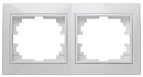 Рамка для розеток и выключателей на 2 поста Intro Plano 1-502-01 белый
