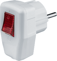 Вилка Navigator NCA-PL05-16A-ESC-WH угловая с заземлением с/выключ. белая