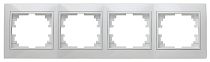 Рамка для розеток и выключателей на 4 поста Intro Plano 1-504-01 белый
