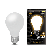 Лампа светодиодная Gauss Filament А60 10Вт 820lm 2700К Е27 milky