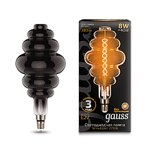 Лампа светодиодная Gauss Vintage Filament Flexible BD200 8Вт E27 Gray 2700K