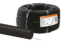 Труба гофрированная ПНД d 20 с зондом (100 м) легкая черная  TDM