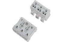 Клемма пружинная соединительная КСП 3-полюсная (100 шт./уп.) REXANT