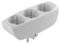 Сетевой разветвитель ЭРА с заземлением со шторками 3 розетки, 16А, Белый, SP-3e-W