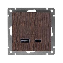 "Афина" Роз. USB Type-A + Type-C венге