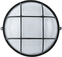 Светильник ЖКХ ЛОН NBL-R2-60-E27/BL 1х60Вт E27 IP54 (аналог НПБ 1302 черный круг с решеткой 60Вт) Navigator