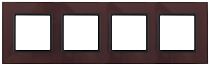 Рамка для выключателей и розеток четверная ЭРА Elegance 14-5104-25 стекло бордовый