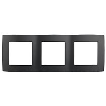 Рамка для выключателей и розеток тройная ЭРА 12 12-5003-05 пластик антрацит