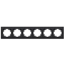 "Афина" Рамка фактурная 6-ти местная универсальная графит