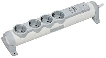 COMFORT Удлинитель У04К 4 места 2P+PE 1,5м 3х1,5мм2 16А USB A+C 20Вт белый IEK