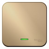 Blanca открытая установка с изолированной пластиной Титан Переключатель 1клавишный  с подсветкой  10А Systeme Electric (Schneider Electric)