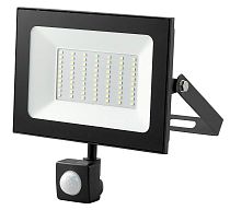 Прожектор светодиодный с ИК-датчиком 70Вт 100-265В 6500К 6300лм IP65 Genera GTAB-70BT-IP65-6500-IFR
