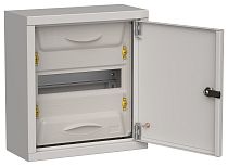 TITAN 5 Корпус металлический ЩРн-12 (1х12) 335х310х140мм IP31 серый (одна дверь) IEK