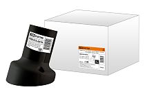 Патрон Е27 настенный, термостойкий пластик, наклонный, черный,  TDM