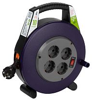 Удлинитель силовой ЭРА BPx-4e-3x1-10m в закрытом корпусе с заземлением с выключателем 4 розетки 10м ПВС 3x1мм2 10А