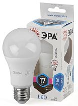Лампа светодиодная ЭРА STD LED A60-17W-840-E27 груша нейтральный белый свет Лампа светодиодная ЭРА STD LED A60-17W-840-E27 груша нейтральный белый свет