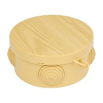 Коробка распаячная КМР-040-039 с крышкой (85х40) 4 мембранных ввода светлое дерево IP54 EKF PROxima