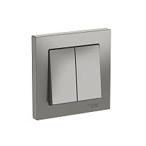 AtlasDesign Сталь Выключатель 2-кл., сх.5, 10АХ, в сборе, быстрозажим. клемм